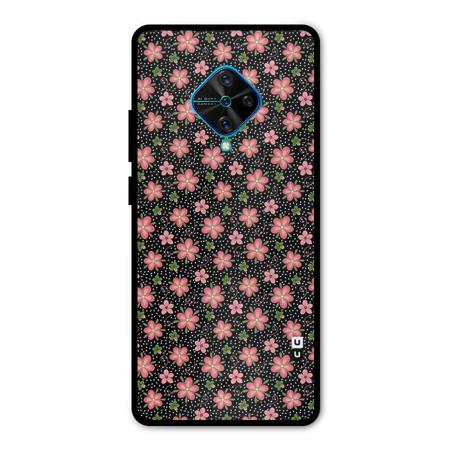 Cute Tiny Flowers Metal Back Case for Vivo S1 Pro