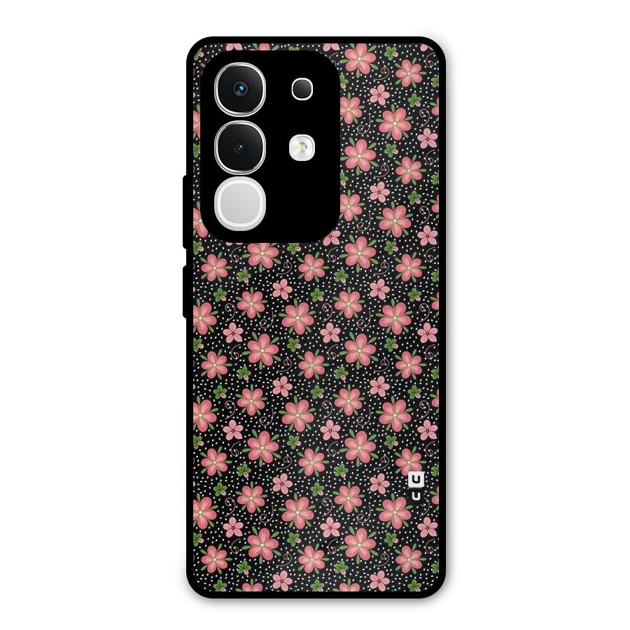 Cute Tiny Flowers Metal Back Case for Vivo T4x