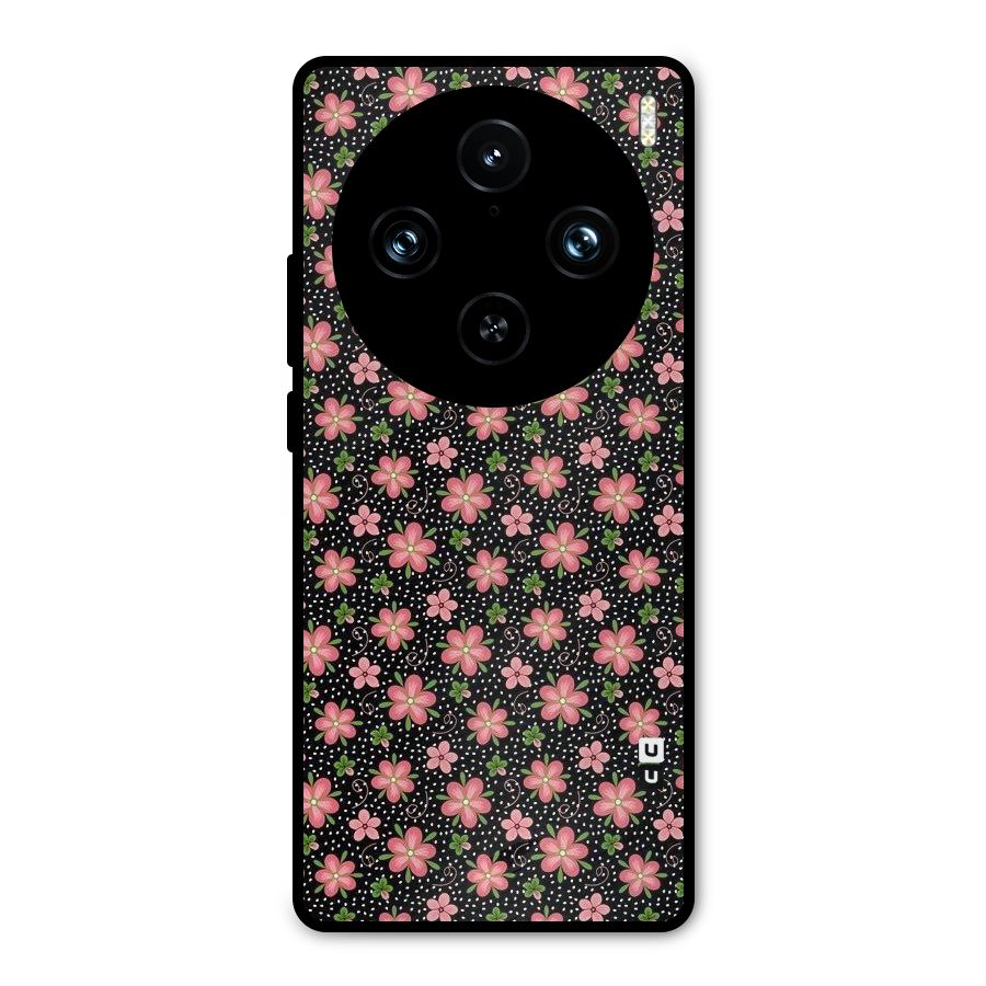 Cute Tiny Flowers Metal Back Case for Vivo X100 Pro