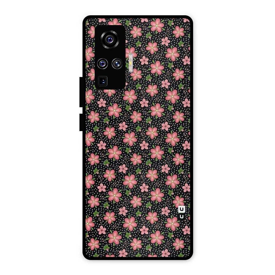 Cute Tiny Flowers Metal Back Case for Vivo X50 Pro