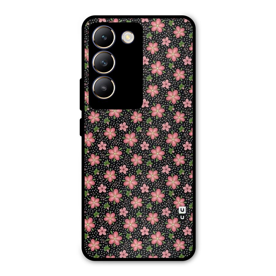 Cute Tiny Flowers Metal Back Case for Vivo Y200e
