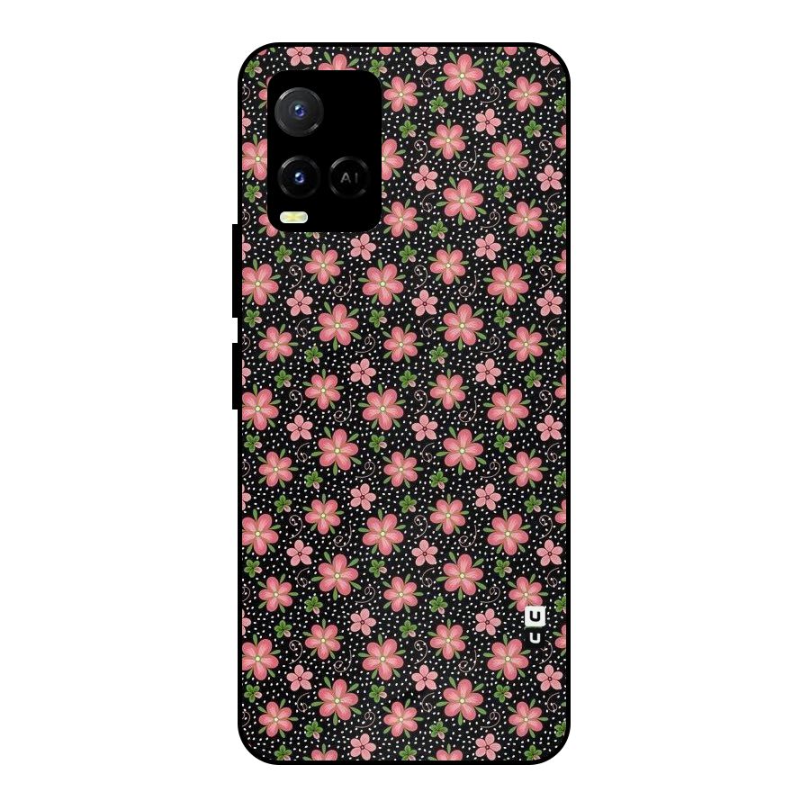 Cute Tiny Flowers Metal Back Case for Vivo Y21T