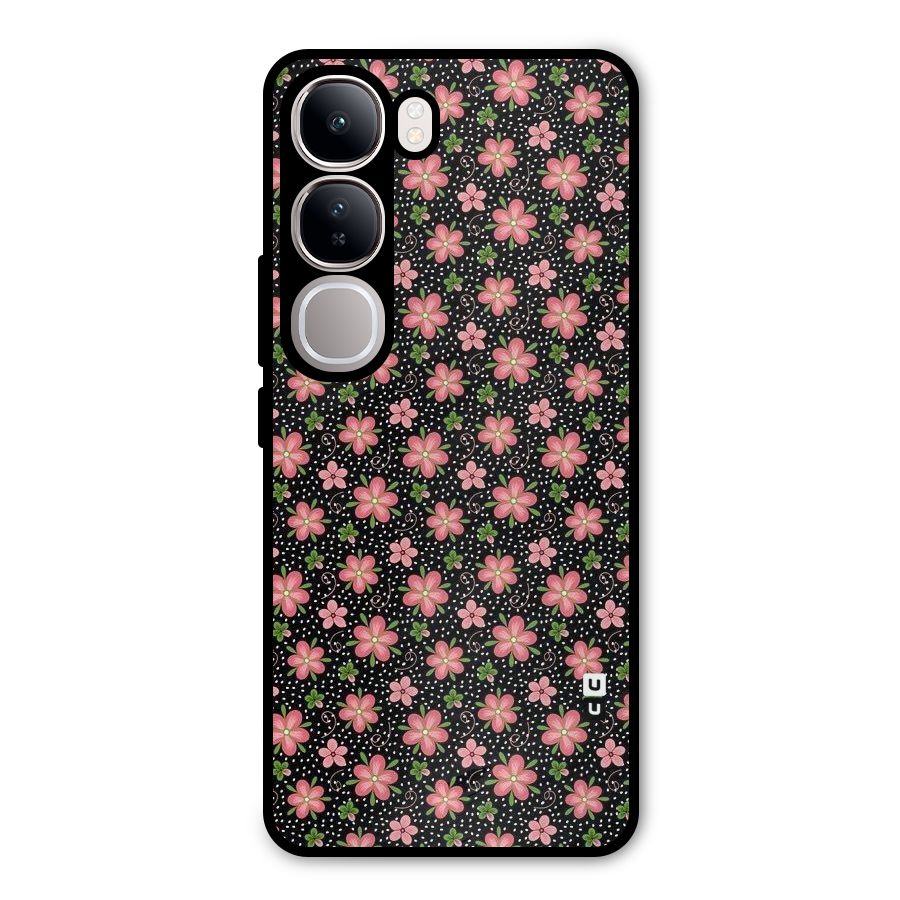 Cute Tiny Flowers Metal Back Case for Vivo Y300
