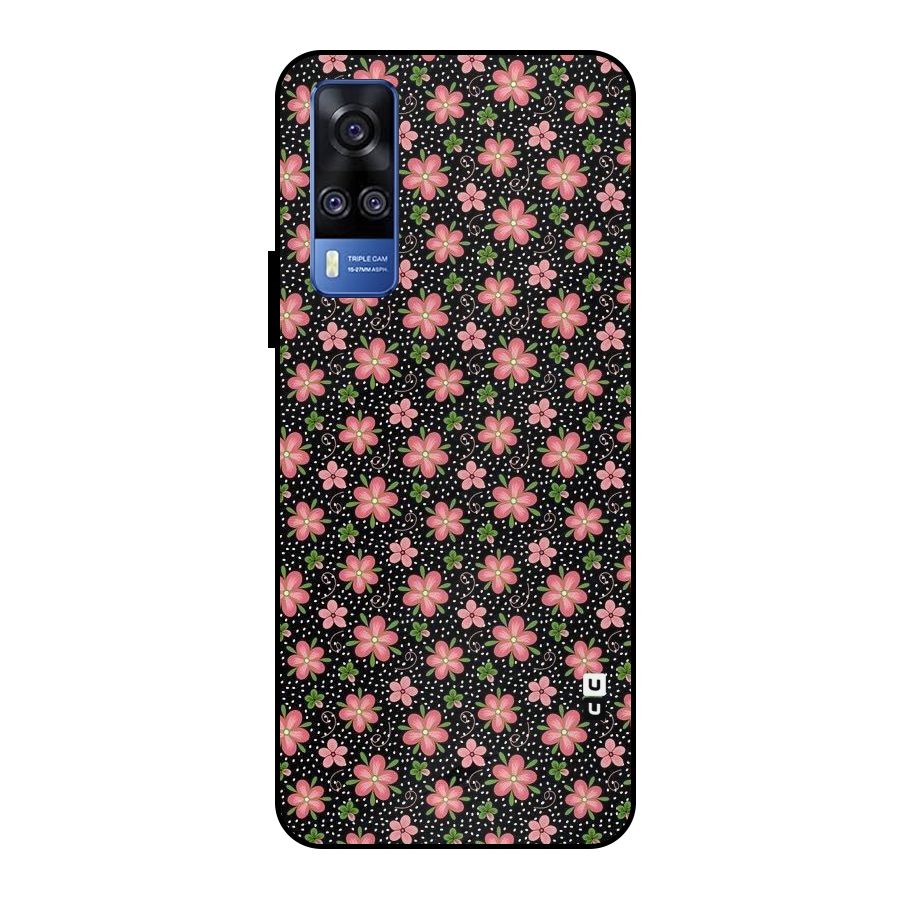 Cute Tiny Flowers Metal Back Case for Vivo Y51