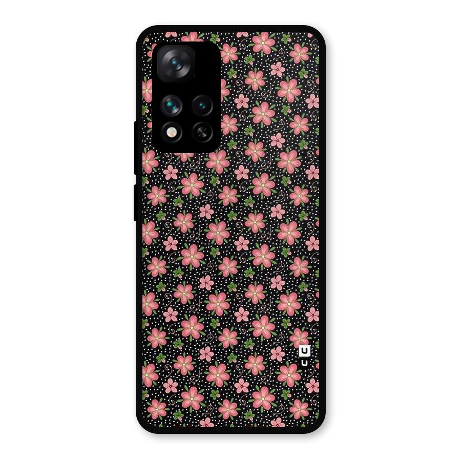 Cute Tiny Flowers Metal Back Case for Xiaomi 11i Hypercharge 5G