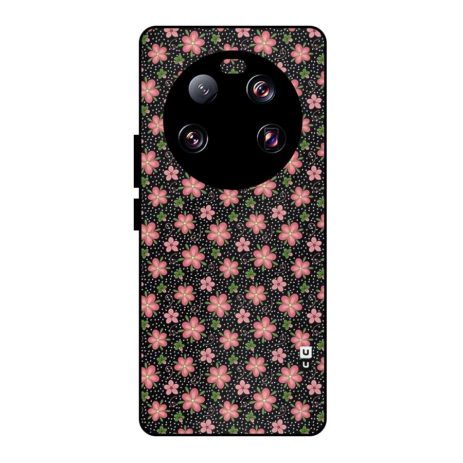 Cute Tiny Flowers Metal Back Case for Xiaomi 13 Ultra