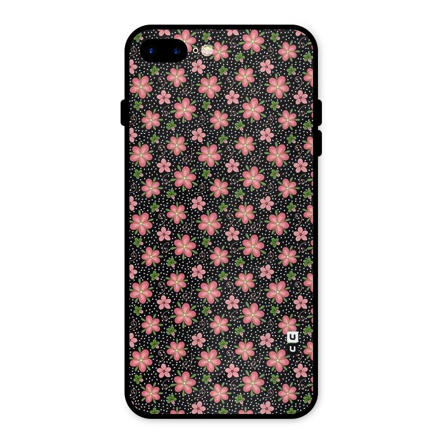 Cute Tiny Flowers Metal Back Case for iPhone 8 Plus