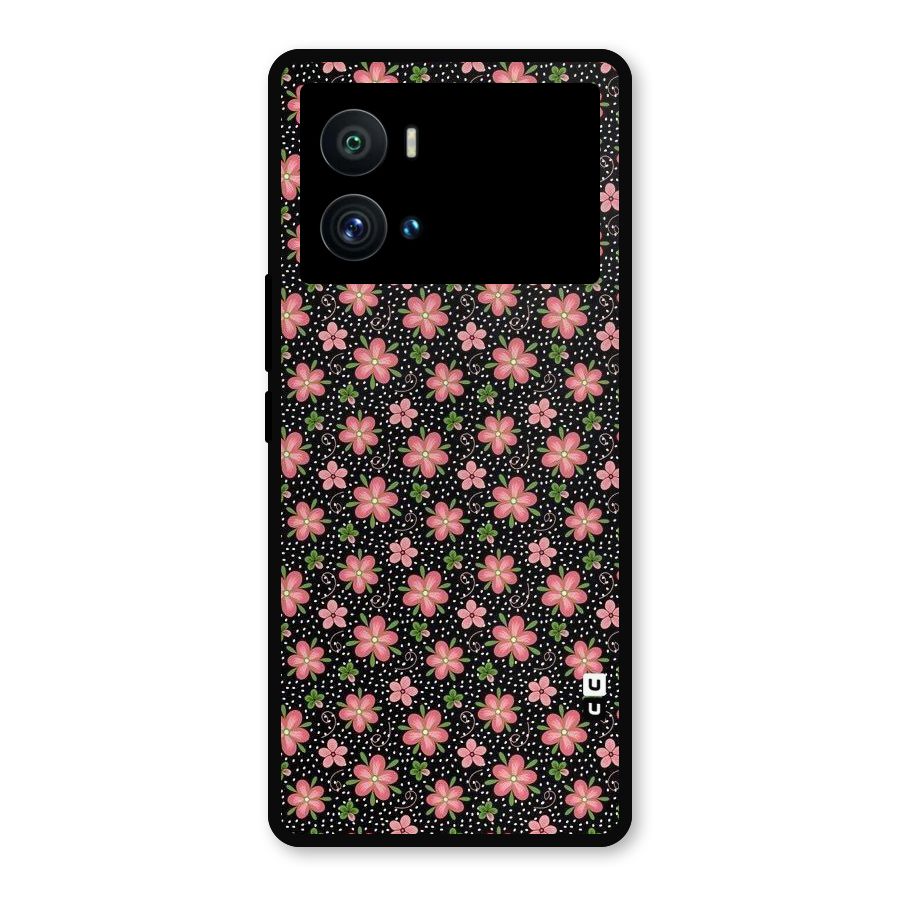 Cute Tiny Flowers Metal Back Case for iQOO 9 Pro