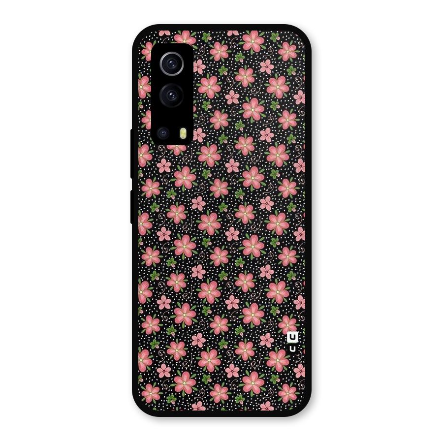 Cute Tiny Flowers Metal Back Case for iQOO Z3