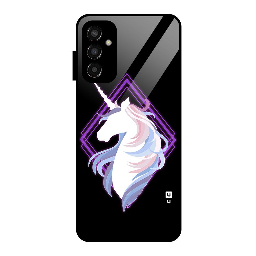 Cute Unicorn Illustration Glass Back Case for Galaxy F13