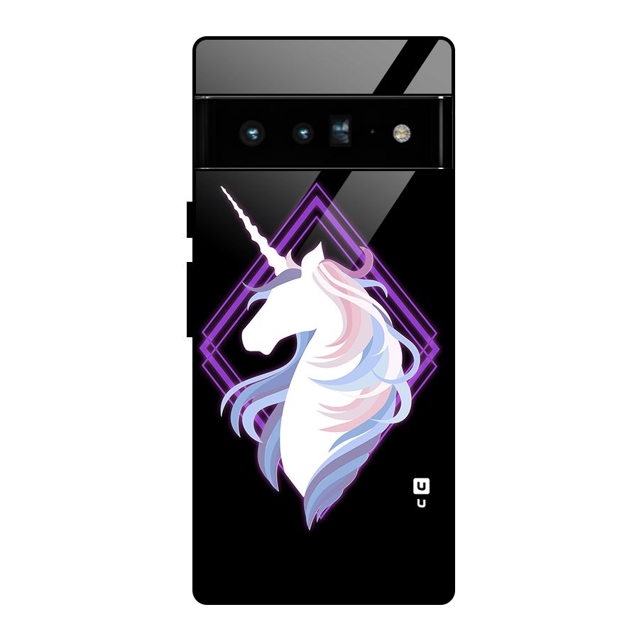 Cute Unicorn Illustration Glass Back Case for Google Pixel 6 Pro