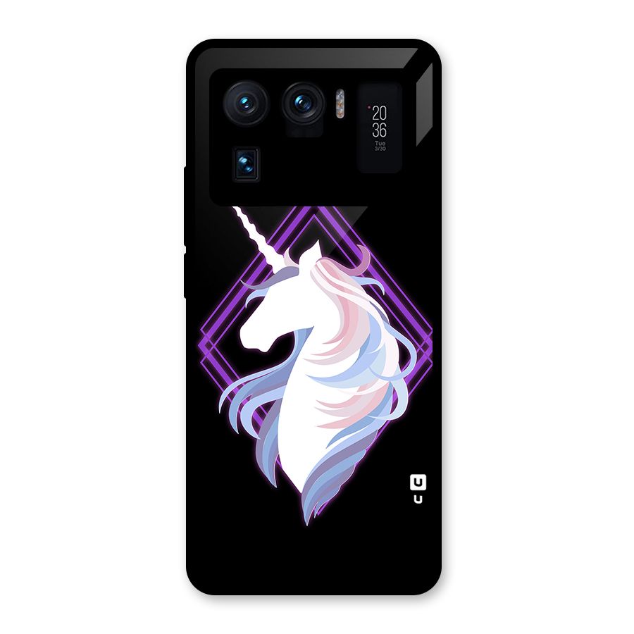 Cute Unicorn Illustration Glass Back Case for Mi 11 Ultra