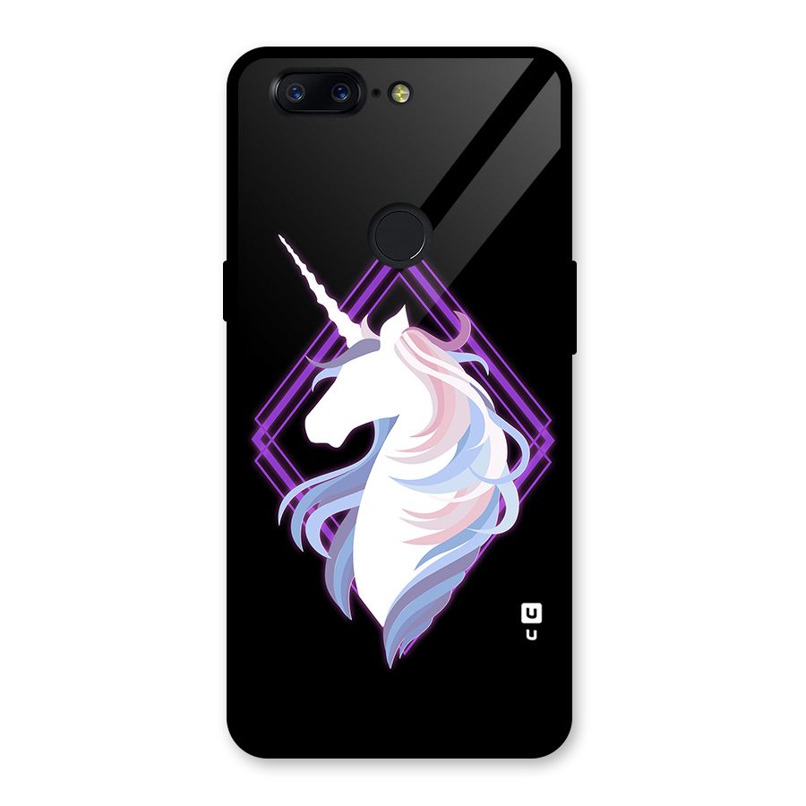 Cute Unicorn Illustration Glass Back Case for OnePlus 5T