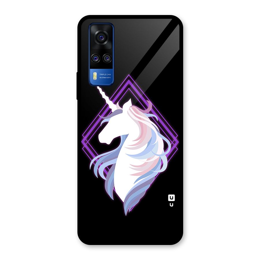 Cute Unicorn Illustration Glass Back Case for Vivo Y31