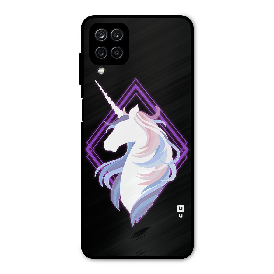 Cute Unicorn Illustration Metal Back Case for Galaxy A12