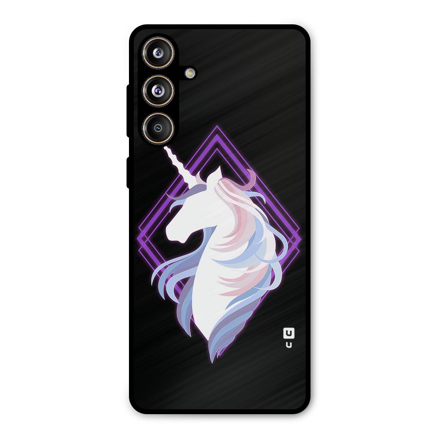 Cute Unicorn Illustration Metal Back Case for Galaxy F55