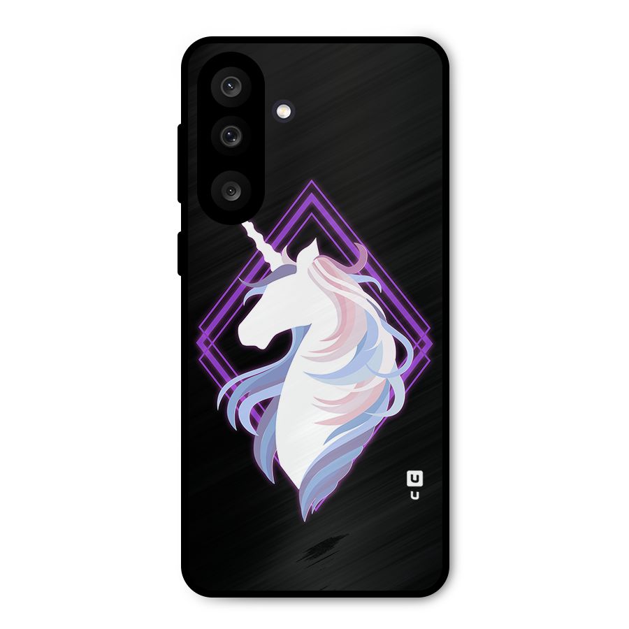 Cute Unicorn Illustration Metal Back Case for Galaxy M56