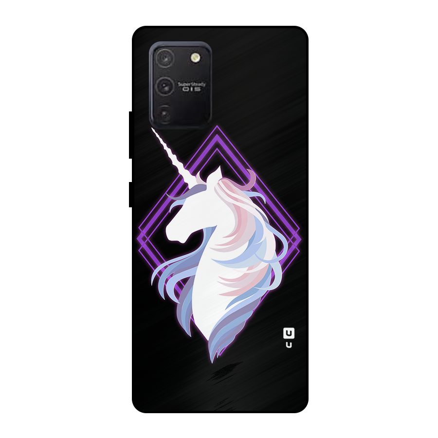 Cute Unicorn Illustration Metal Back Case for Galaxy S10 Lite