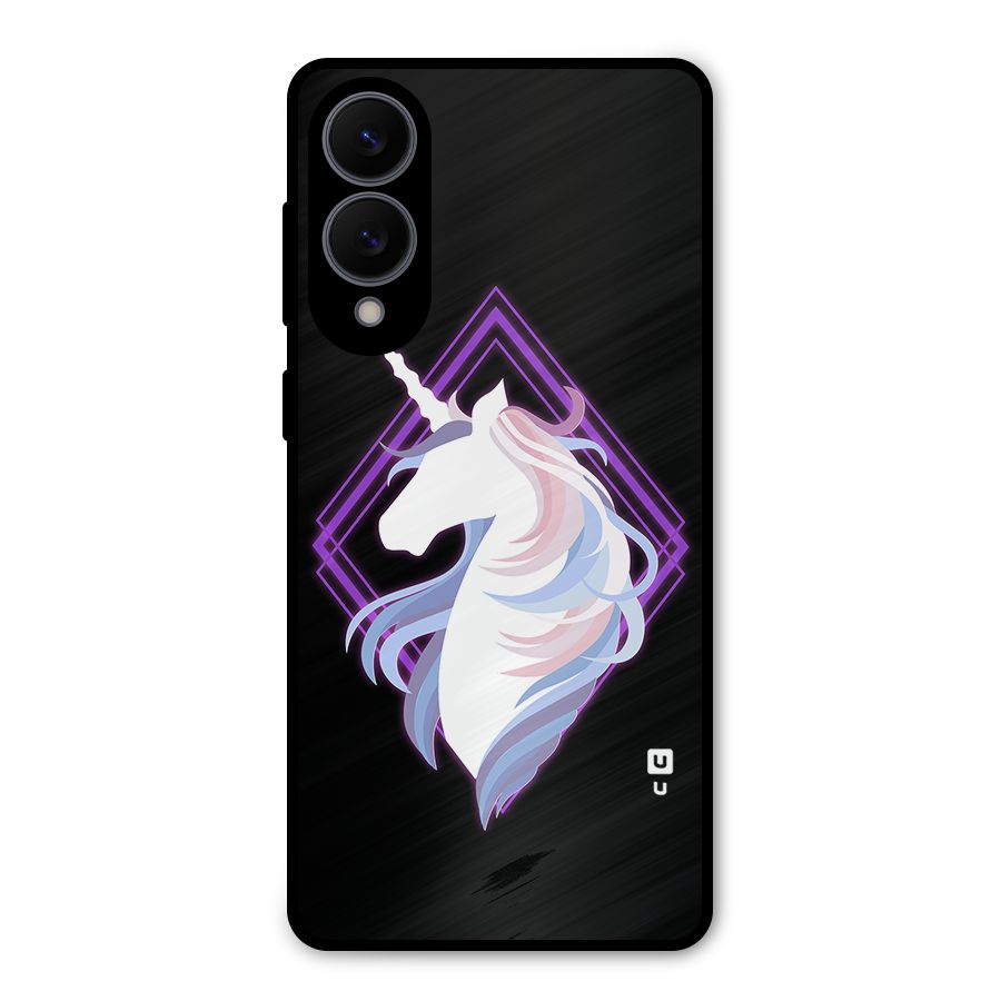 Cute Unicorn Illustration Metal Back Case for Galaxy S25 Edge