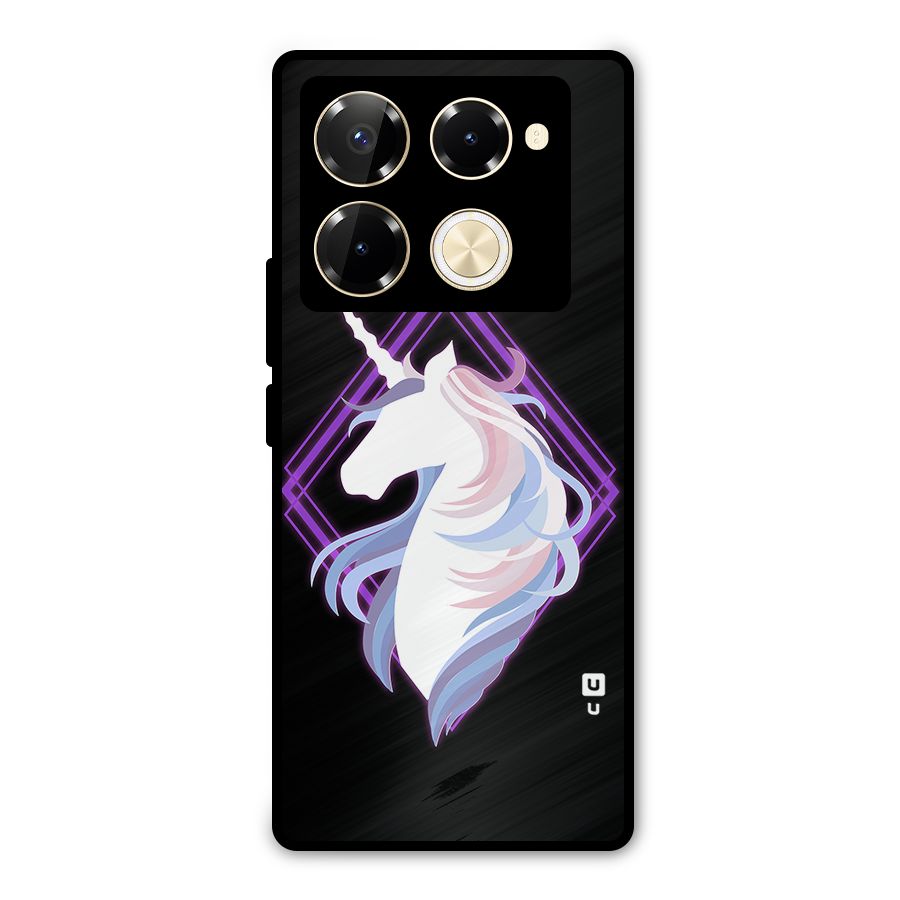 Cute Unicorn Illustration Metal Back Case for Infinix Note 40 Pro
