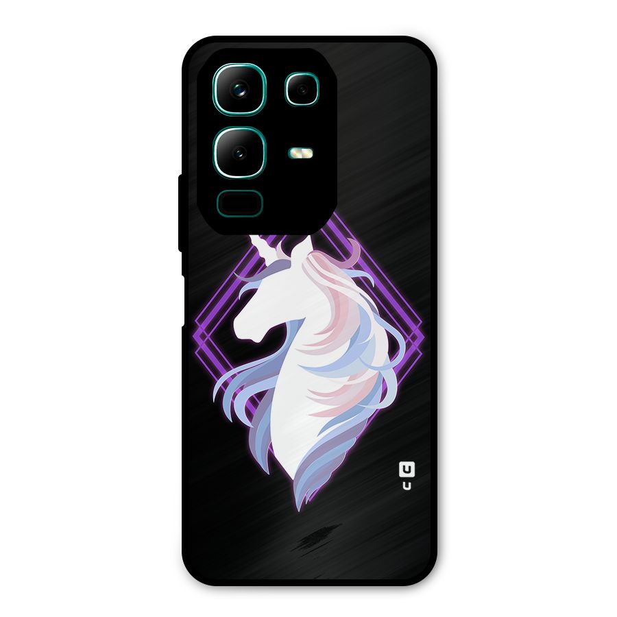 Cute Unicorn Illustration Metal Back Case for Infinix Note 50x