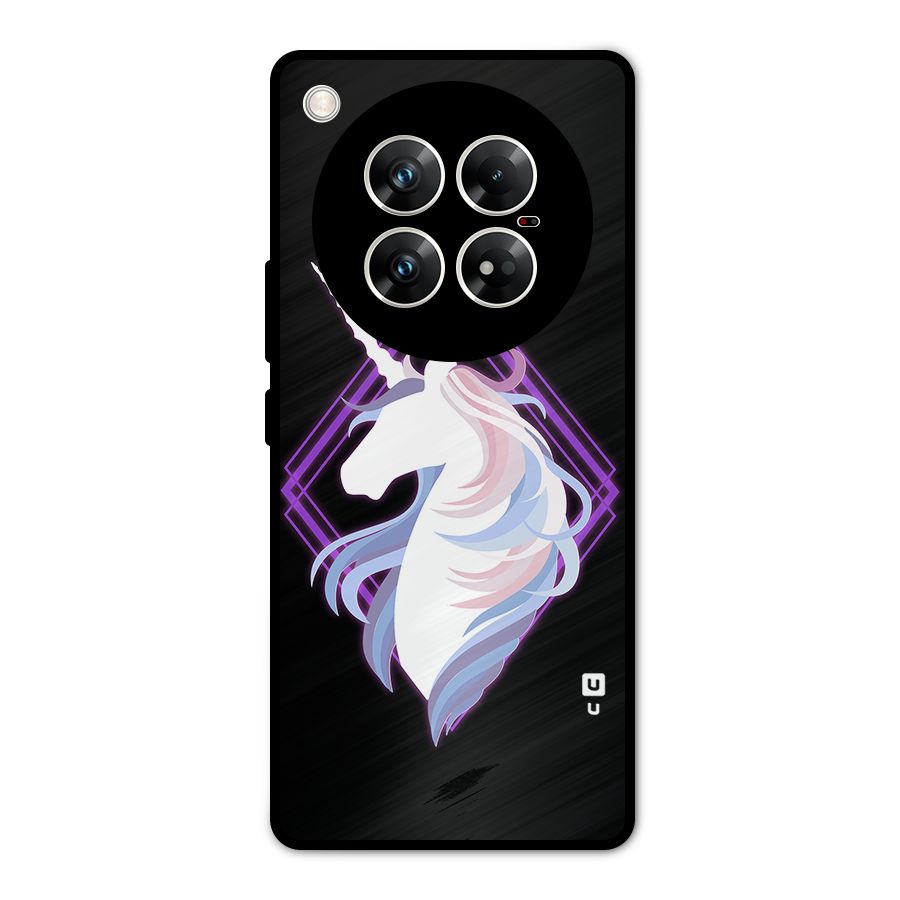 Cute Unicorn Illustration Metal Back Case for Infinix Zero 40 5G