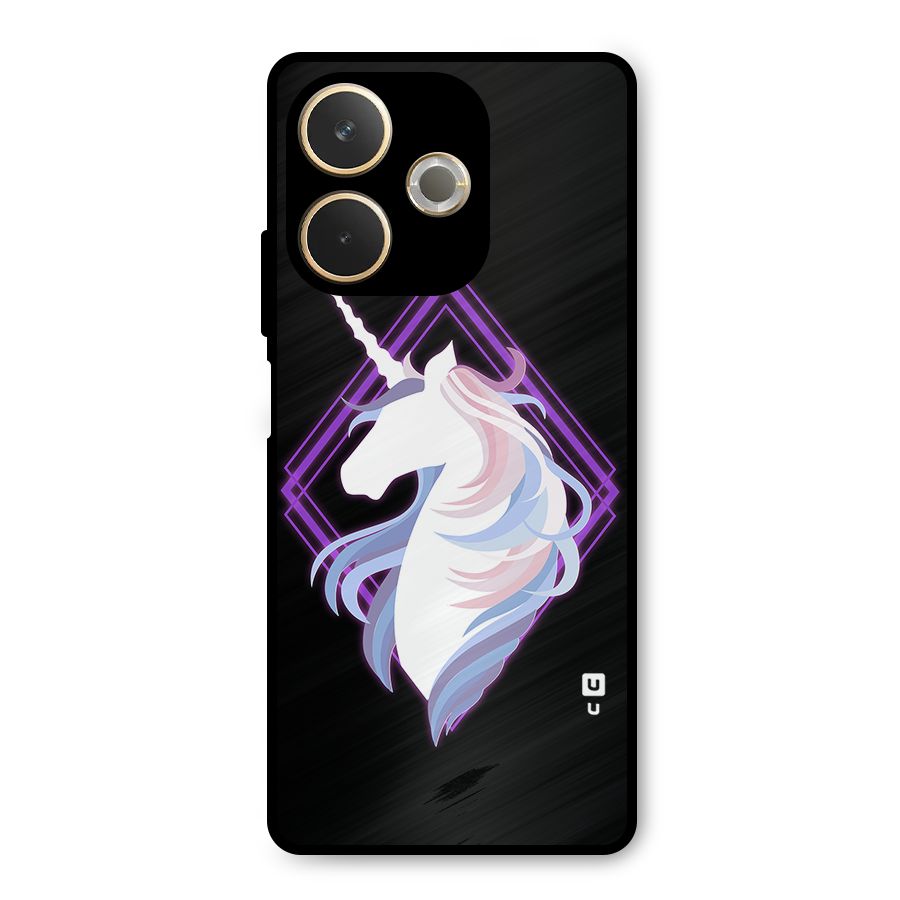 Cute Unicorn Illustration Metal Back Case for Oppo A5 Pro
