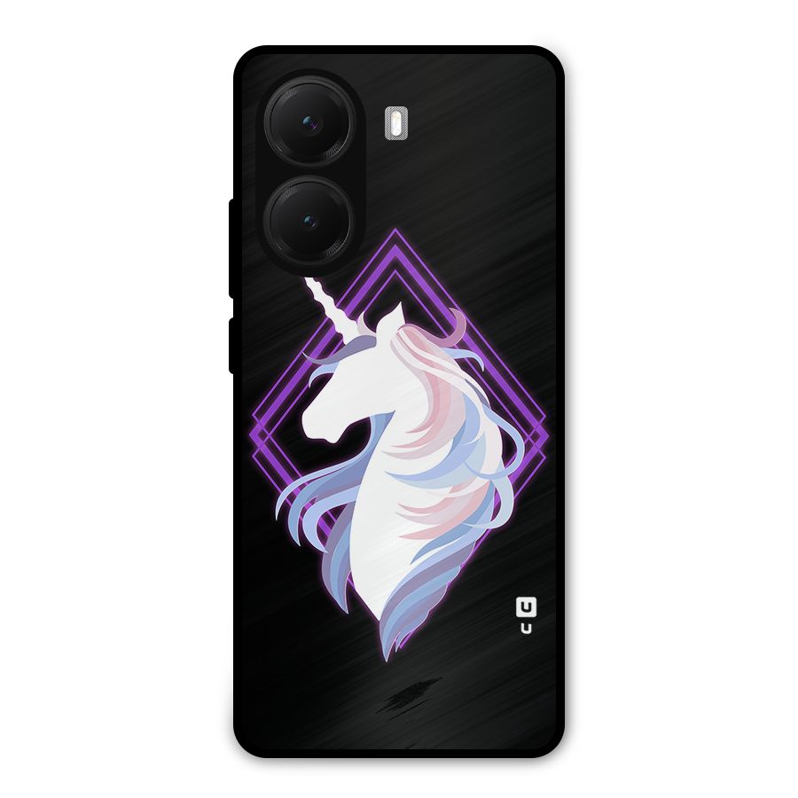 Cute Unicorn Illustration Metal Back Case for Poco X7 Pro