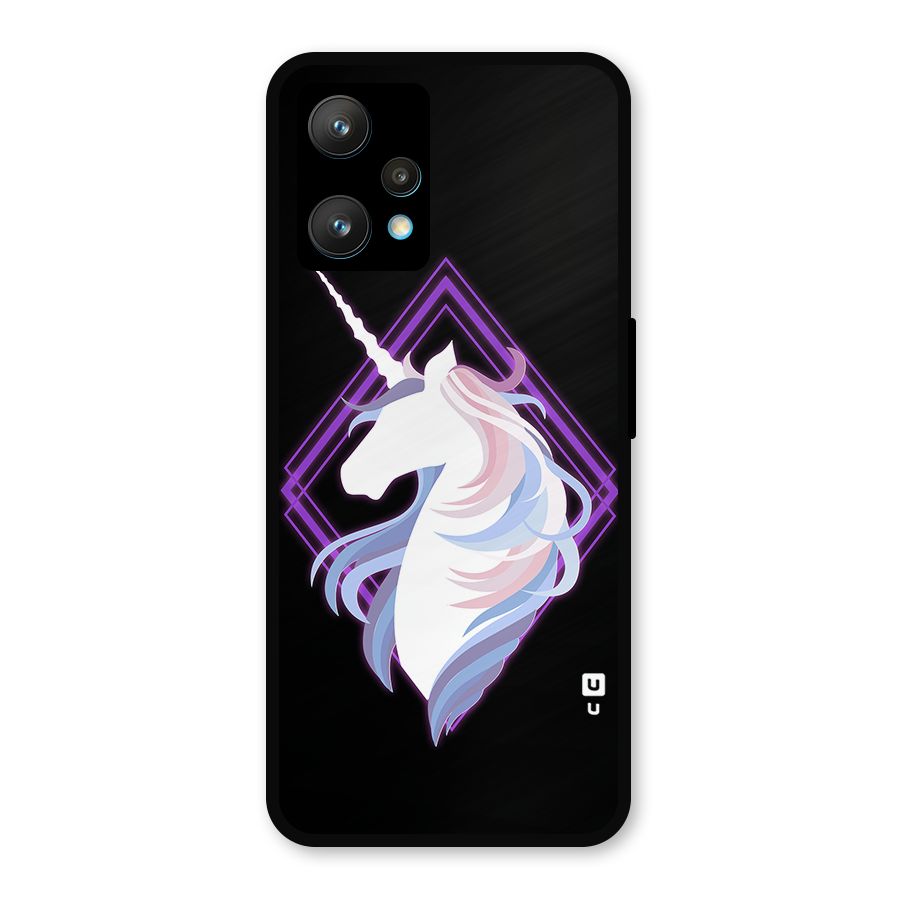 Cute Unicorn Illustration Metal Back Case for Realme 9 Pro Plus 5G