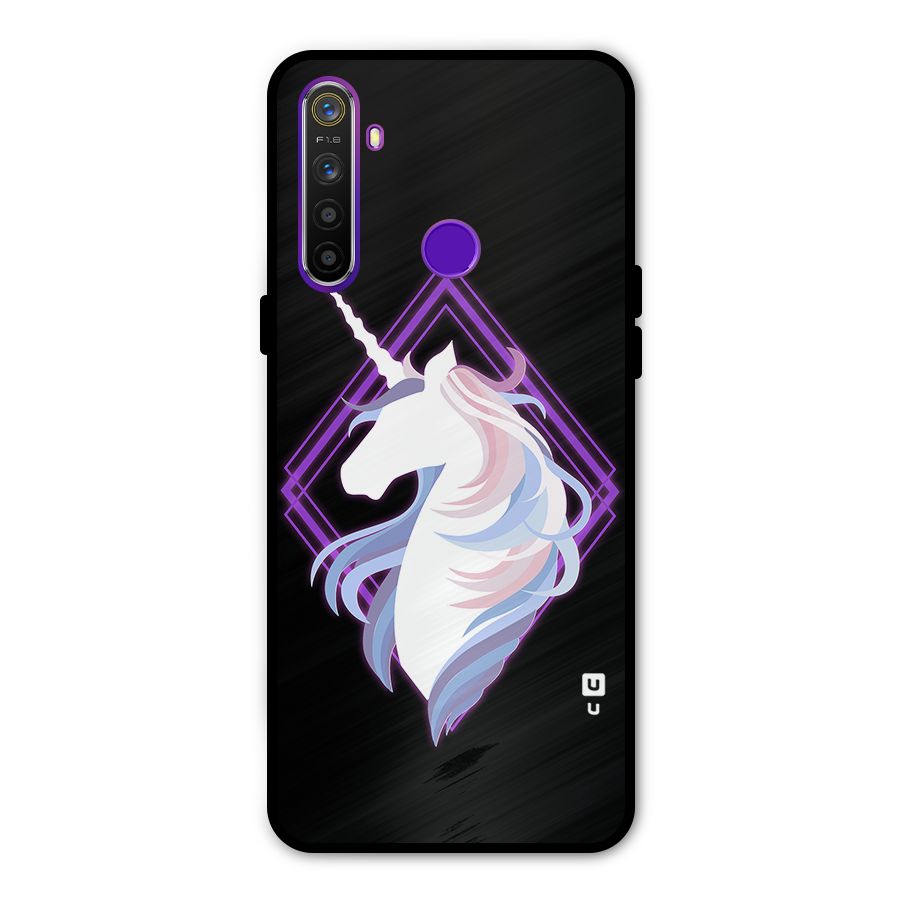 Cute Unicorn Illustration Metal Back Case for Realme Narzo 10