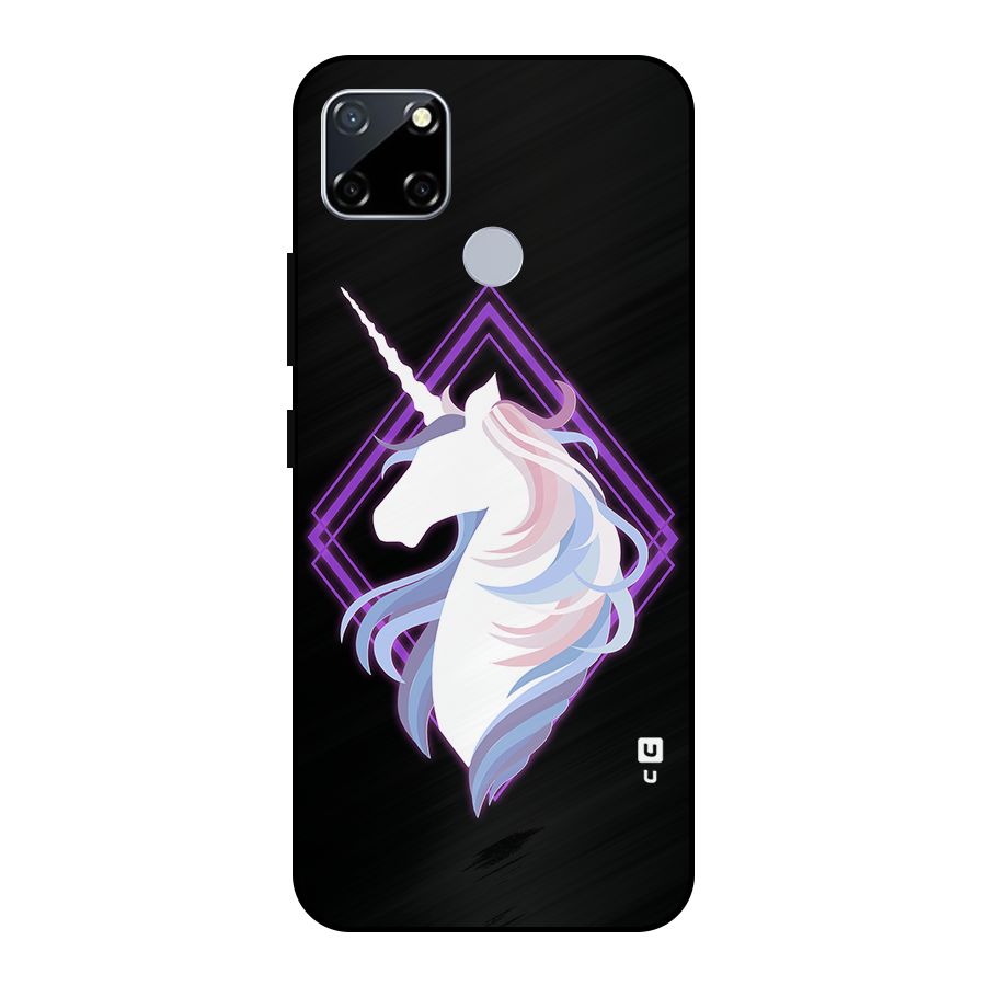 Cute Unicorn Illustration Metal Back Case for Realme Narzo 30A
