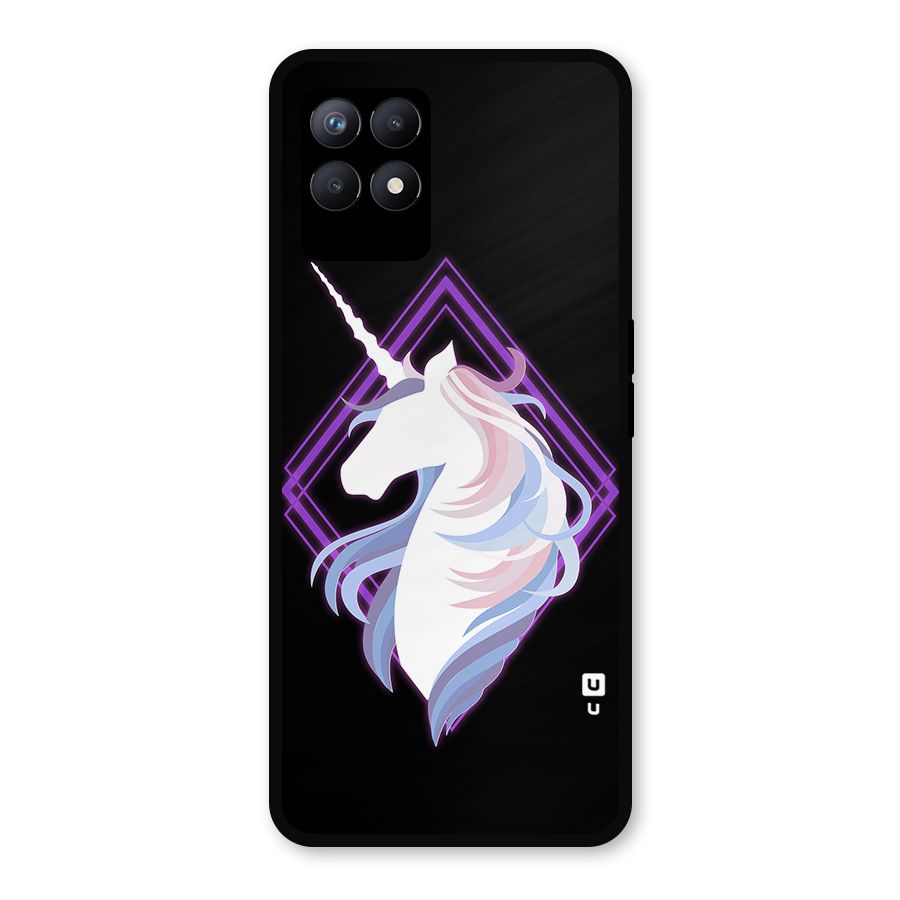 Cute Unicorn Illustration Metal Back Case for Realme Narzo 50