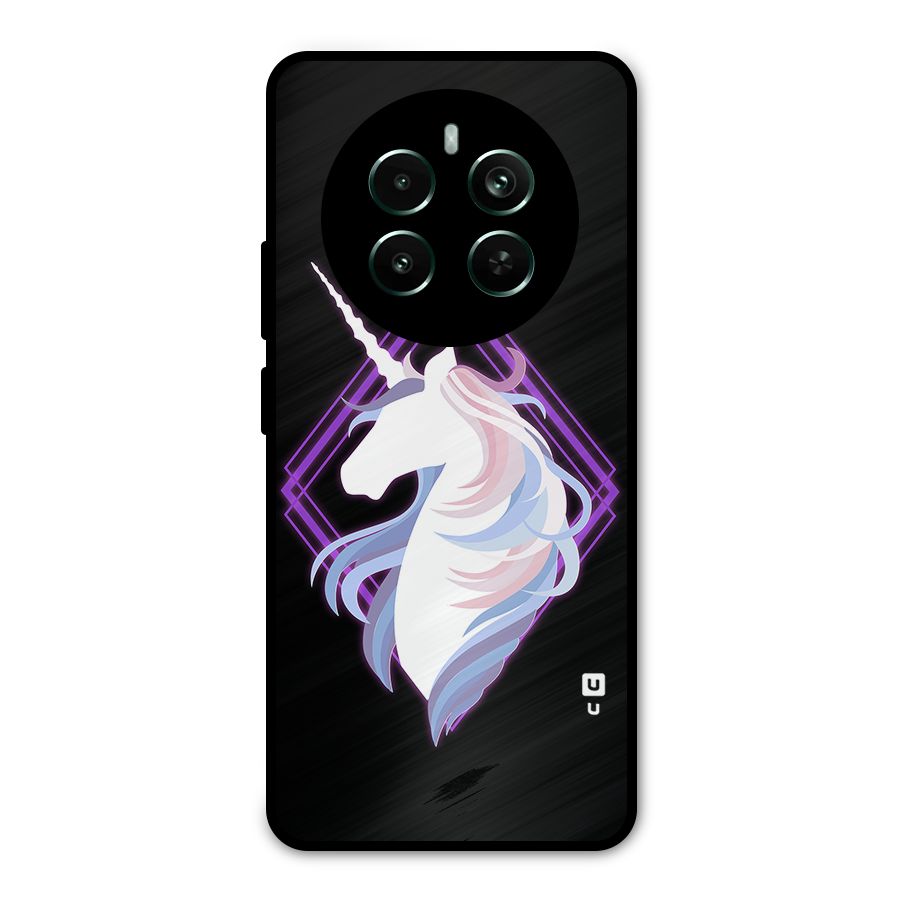 Cute Unicorn Illustration Metal Back Case for Realme Narzo 70 Pro