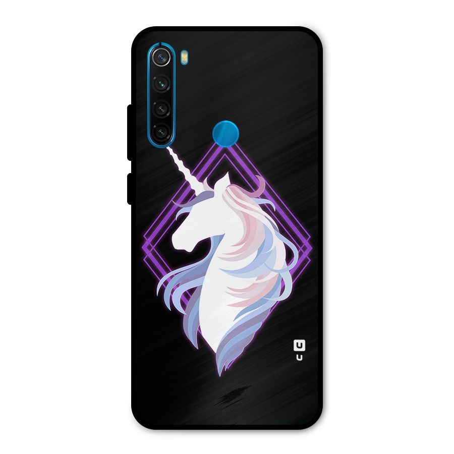 Cute Unicorn Illustration Metal Back Case for Redmi Note 8