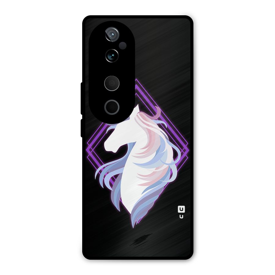 Cute Unicorn Illustration Metal Back Case for Vivo T3 Ultra