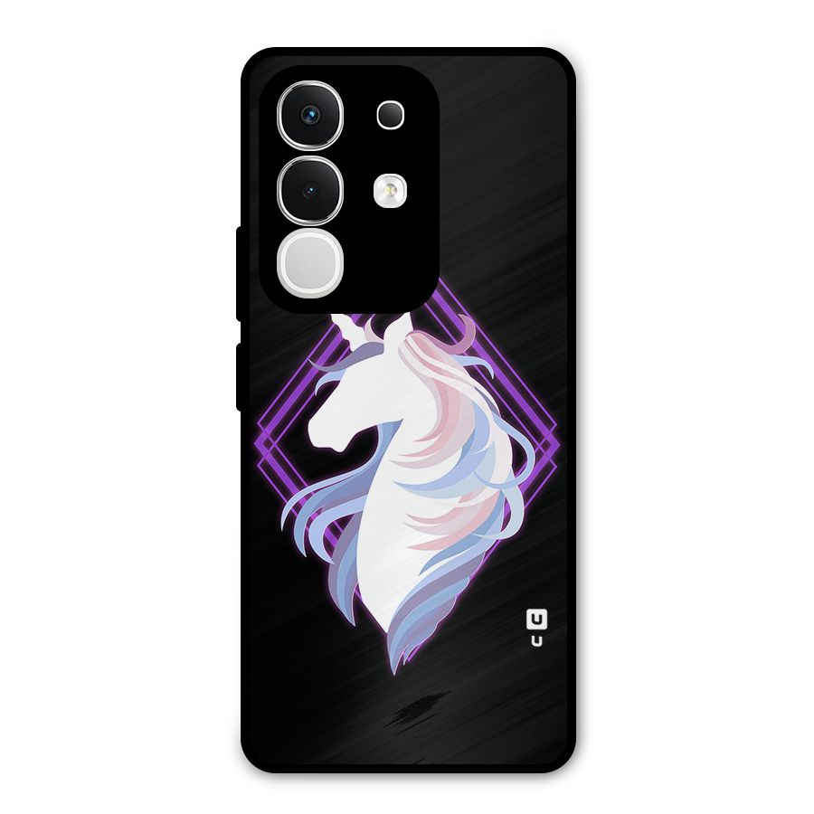 Cute Unicorn Illustration Metal Back Case for Vivo T4x