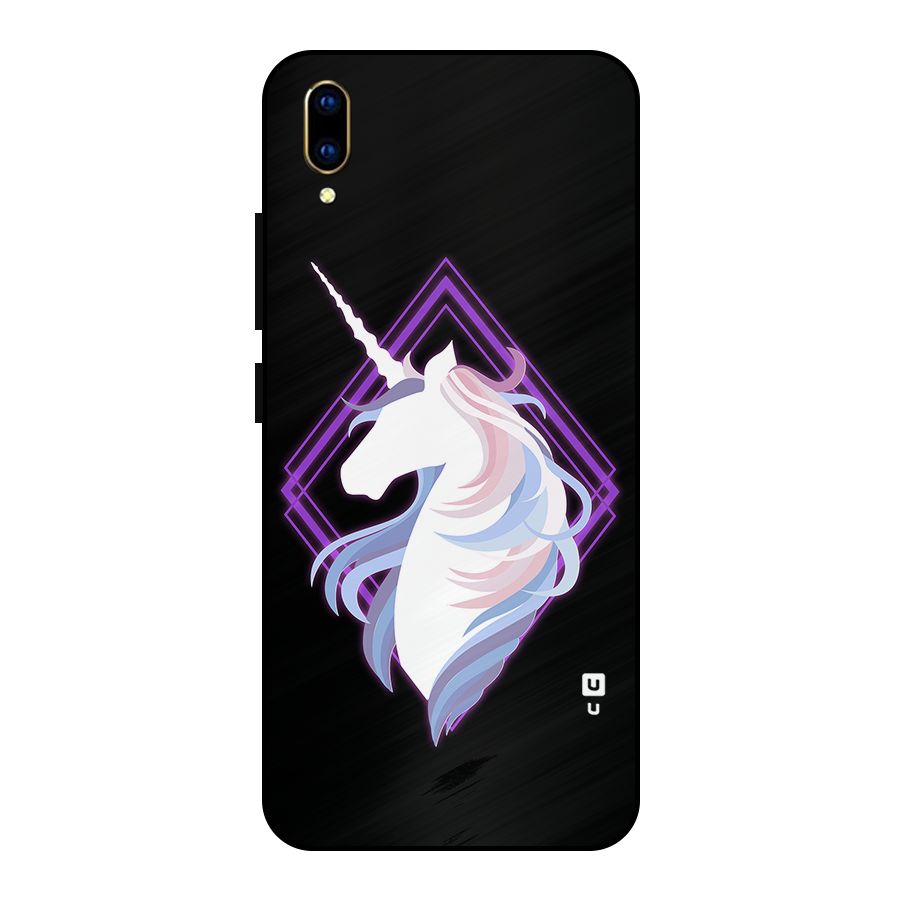 Cute Unicorn Illustration Metal Back Case for Vivo V11 Pro