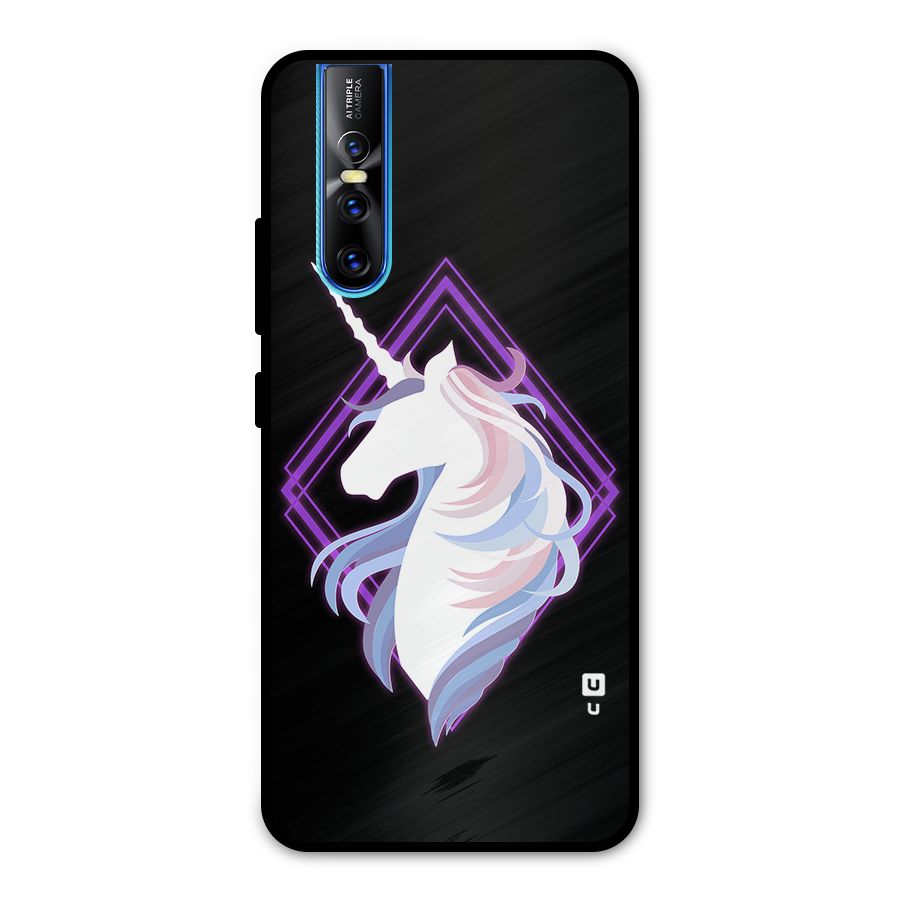 Cute Unicorn Illustration Metal Back Case for Vivo V15 Pro