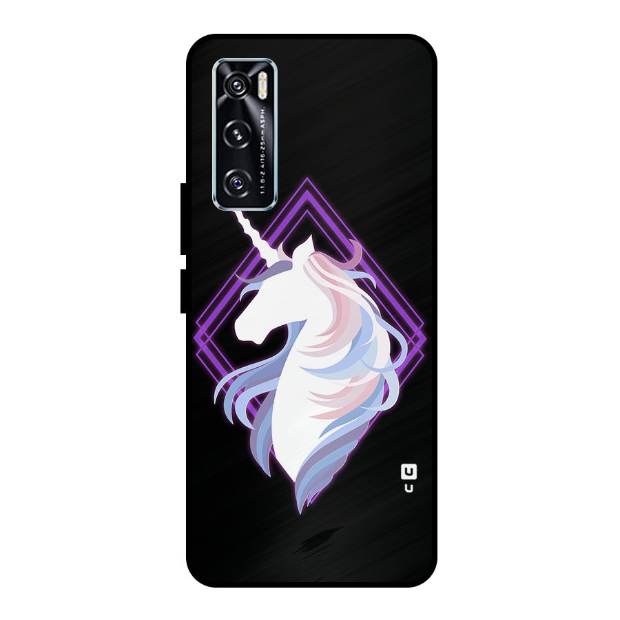 Cute Unicorn Illustration Metal Back Case for Vivo V20 SE