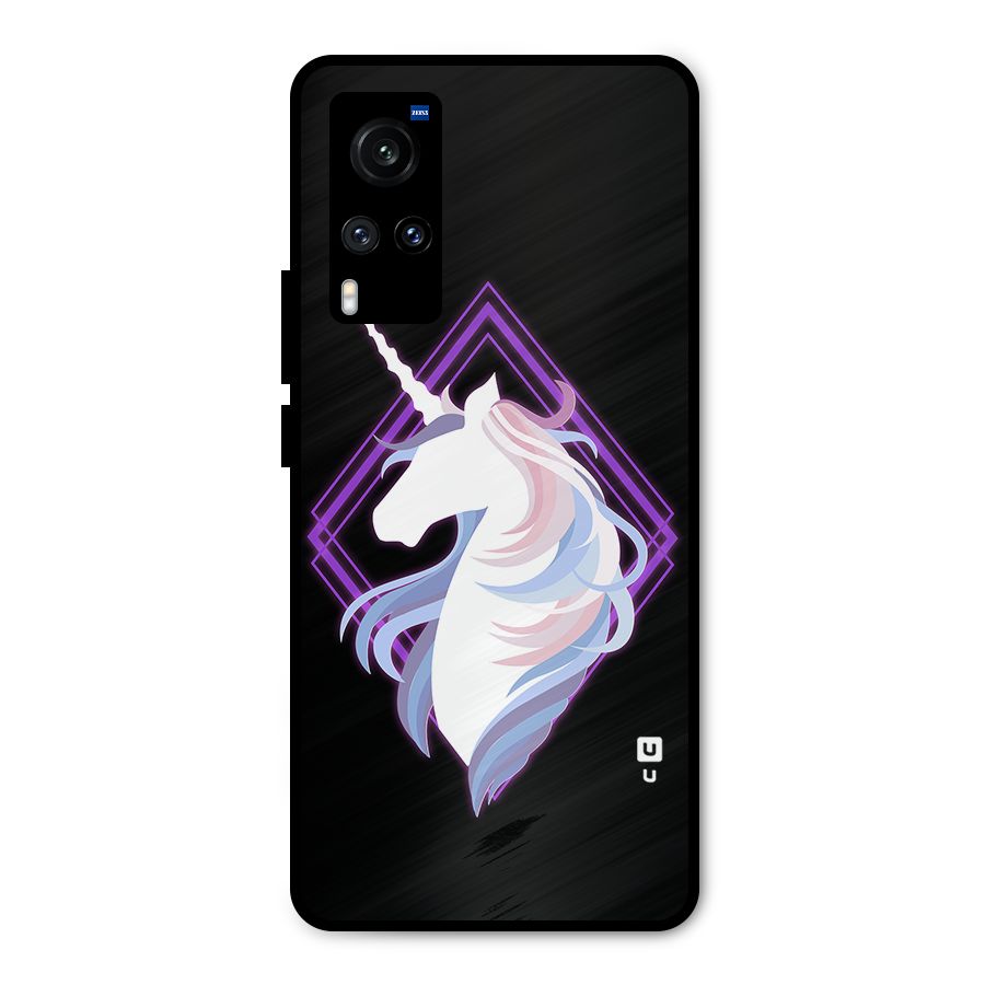Cute Unicorn Illustration Metal Back Case for Vivo X60