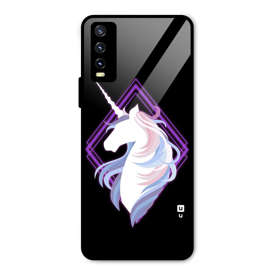 Cute Unicorn Illustration Metal Back Case for Vivo Y20t