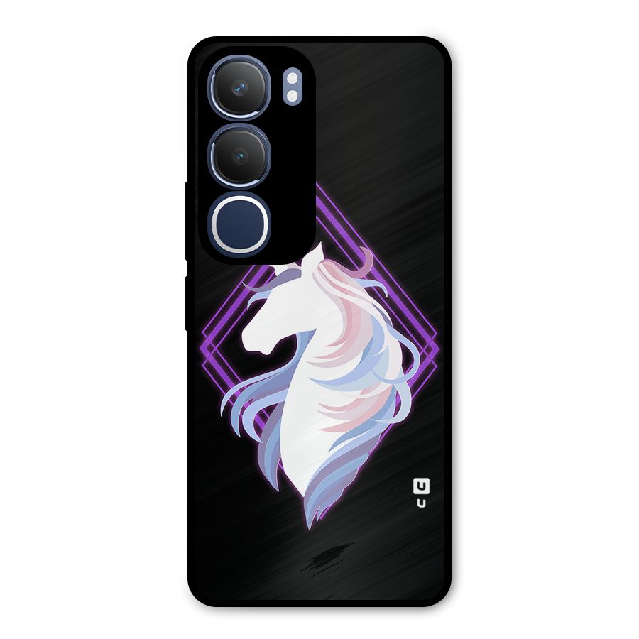 Cute Unicorn Illustration Metal Back Case for Vivo Y29