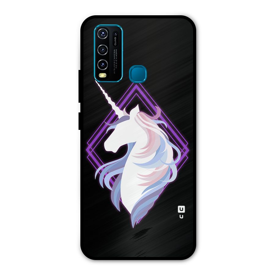 Cute Unicorn Illustration Metal Back Case for Vivo Y50