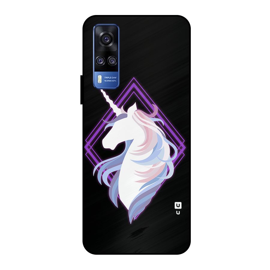 Cute Unicorn Illustration Metal Back Case for Vivo Y51