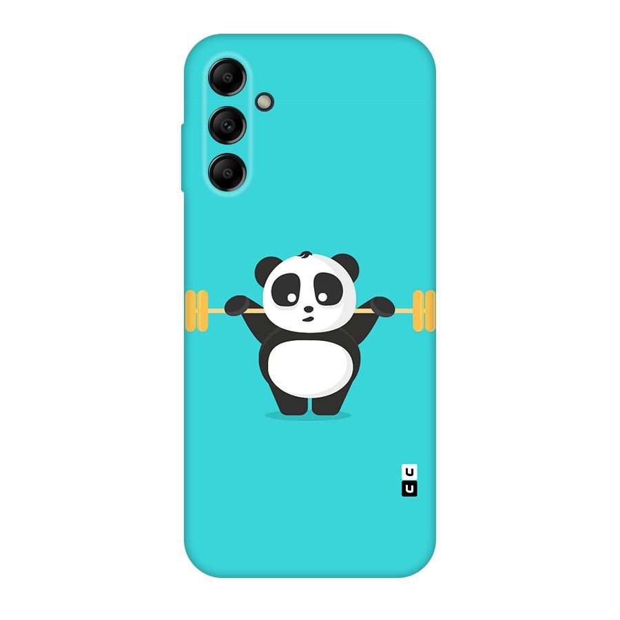 Cute Weightlifting Panda Original Polycarbonate Back Case for Galaxy A14 5G