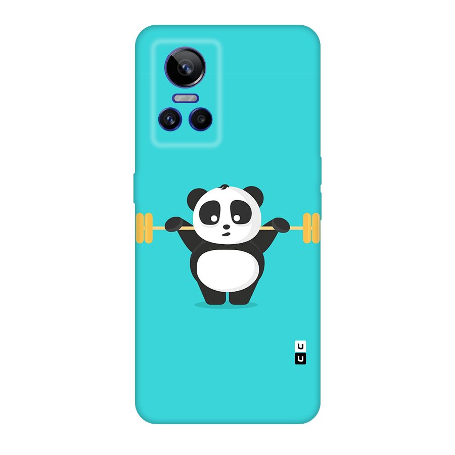 Cute Weightlifting Panda Original Polycarbonate Back Case for Realme GT Neo 3