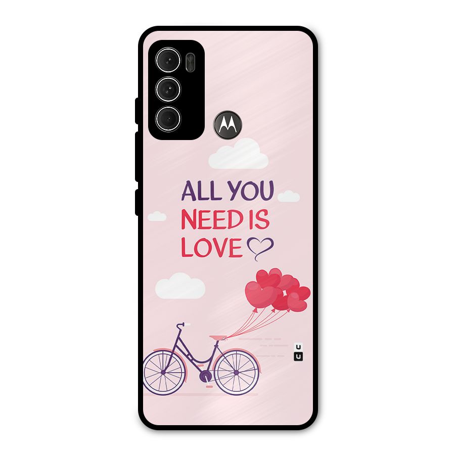 Cycle Of Love Metal Back Case for Moto G60