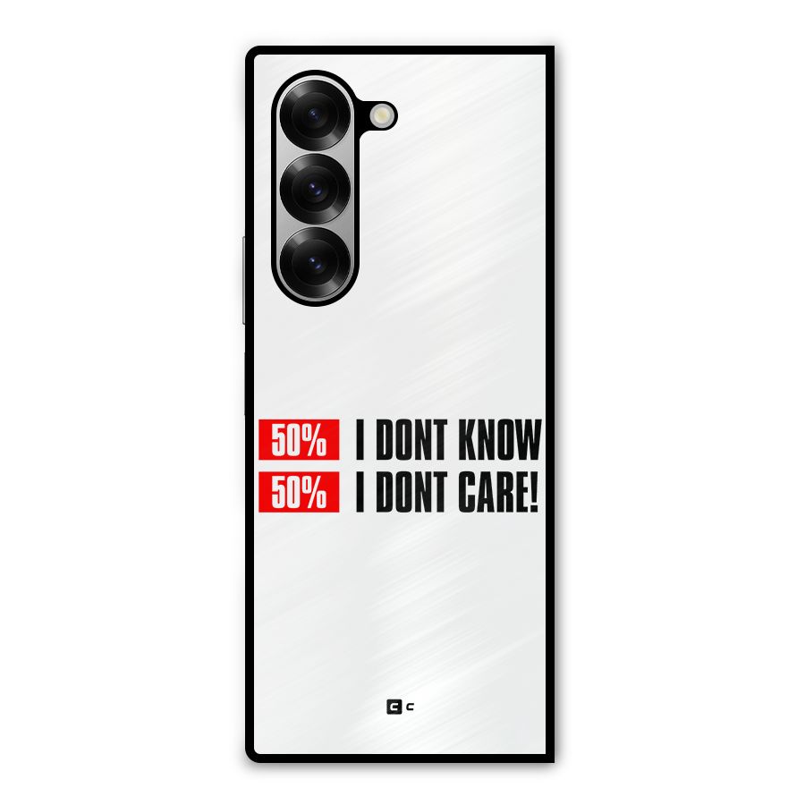 D Dont Know Metal Back Case for Galaxy Z Fold6