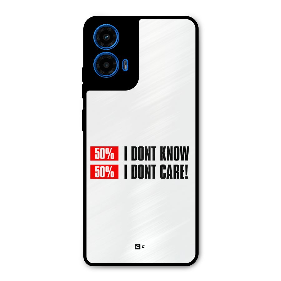D Dont Know Metal Back Case for Moto G45