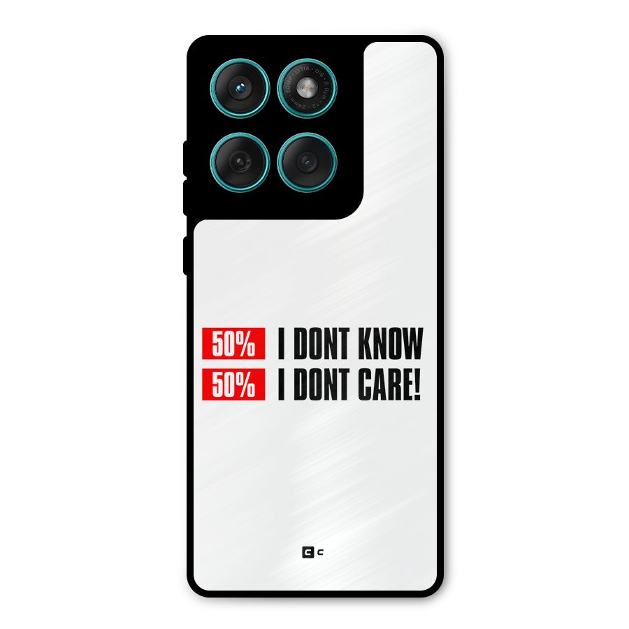D Dont Know Metal Back Case for Motorola Edge 60 Fusion